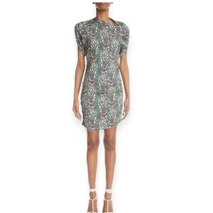 Isabel Marant Sibara Paisley Cotton Bodycon Dress